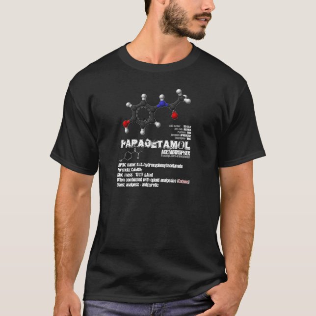 T-shirt Version d'obscurité de paracétamol (Devant)