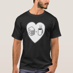 T-shirt Version Livre Et Café Aimer Encre Blanche