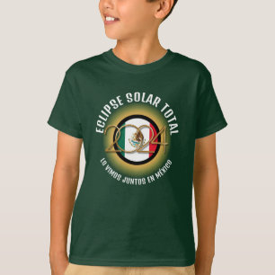 T-shirt Vert 2024 TOTAL SOLAIRE ECLIPSE Mexique Enfants