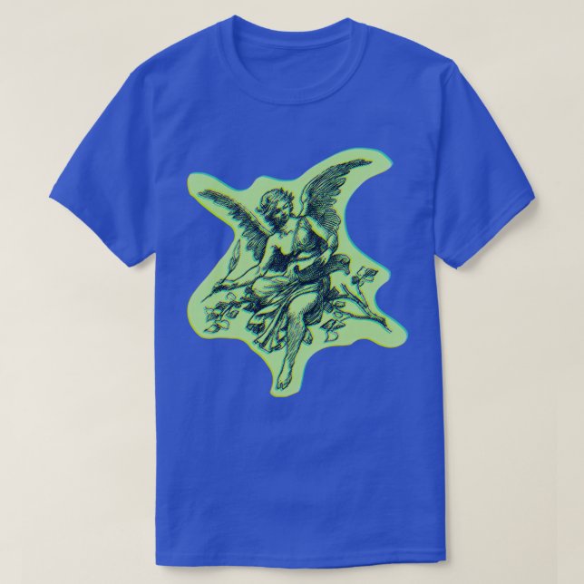 T-shirt Vert Angel Esthétique vintage (Design devant)