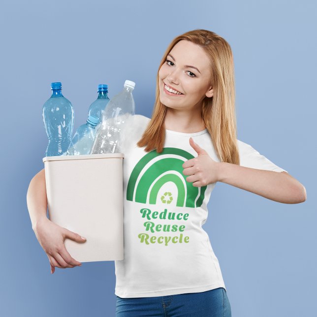 T-shirt Vert arc-en-ciel De l'environnement réduire la réu (Créateur téléchargé)
