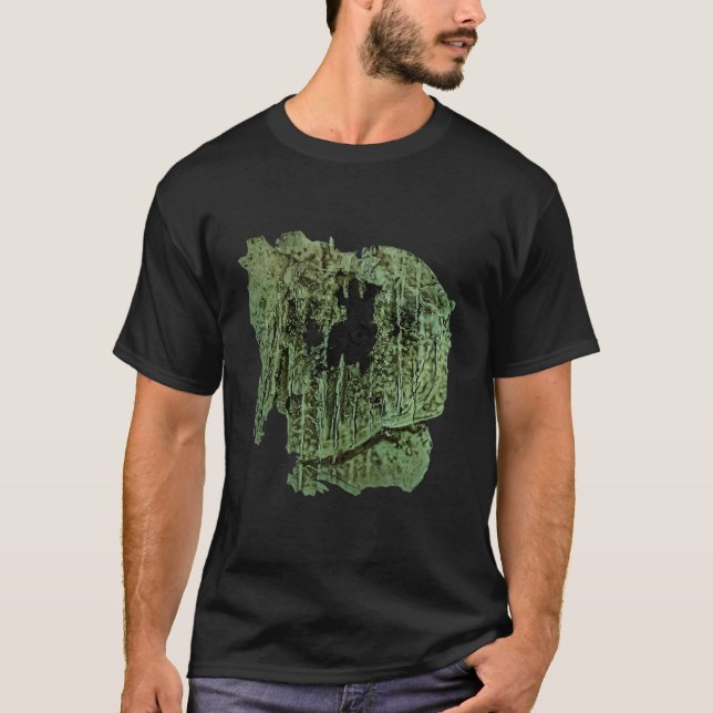 T-shirt Vert autour des branchies Poisson Conser de pollut (Devant)