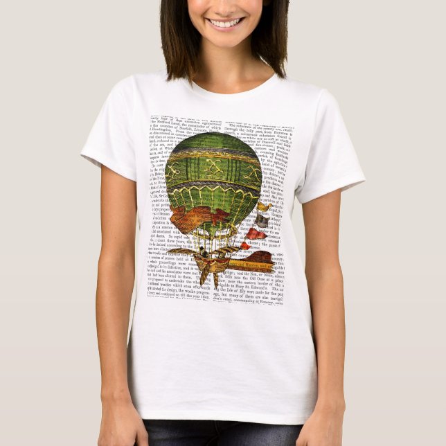 T-shirt Vert ballon à air chaud (Devant)