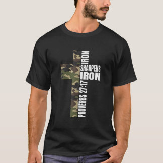 T-shirt Vert Camo Fer Sharpens Fer Christian Verse Fami