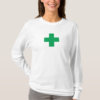 T-shirt vert-croix