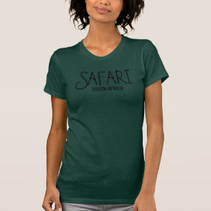 T-shirt Vert d'armée de l'Afrique du Sud de safari