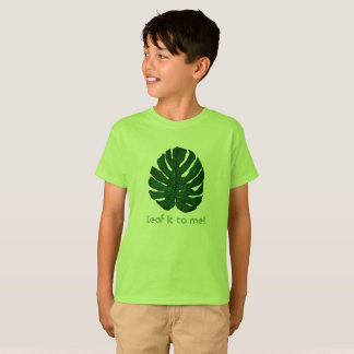 T-shirt vert de feuille de Monstera