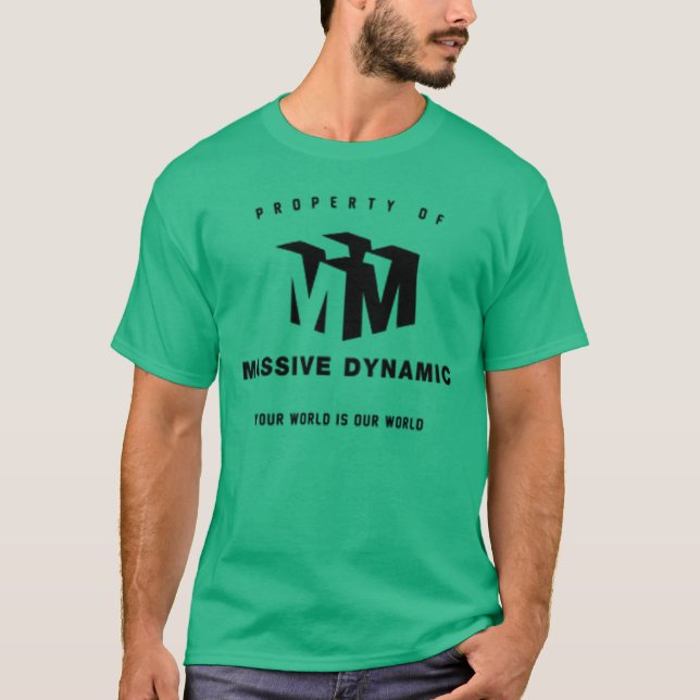 T-shirt vert dynamique massif (Devant)