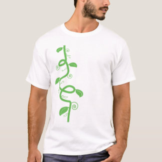 T-shirt Vert et la tige de haricot