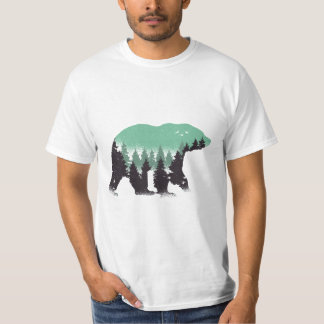 T-shirt Vert forêt d'ours