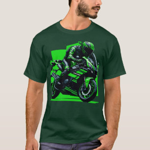 T-shirt Vert Kawasaki ZX10R