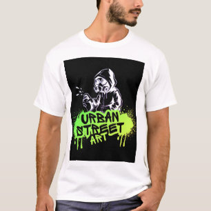 T-shirt vert & noir Edgy Urban Street Art - Bold