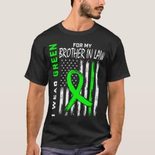 T-shirt Vert Pour Mon Frère En Droit Kidney Maladie