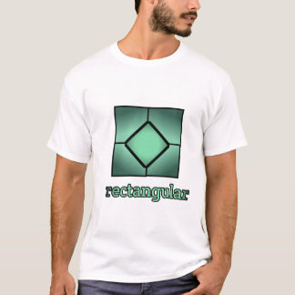 T-shirt vert rectangulaire