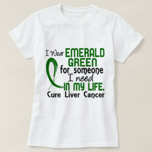 T-shirt Vert vert pour quelqu'un j'ai besoin du Cancer de