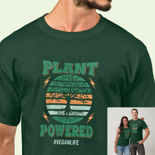 T-shirt Verte végétal végétarien à plante
