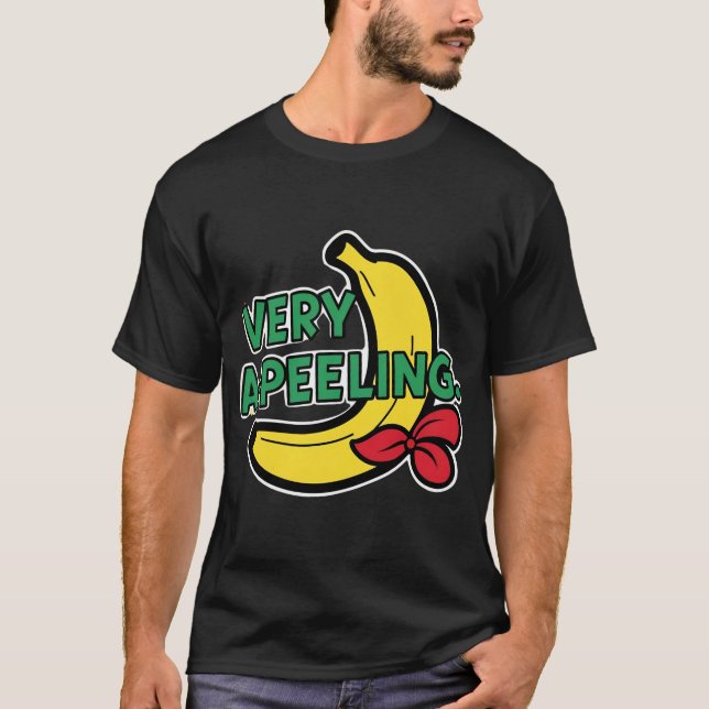 T-shirt "Very A Peeling" Fun Banana Pun (Devant)