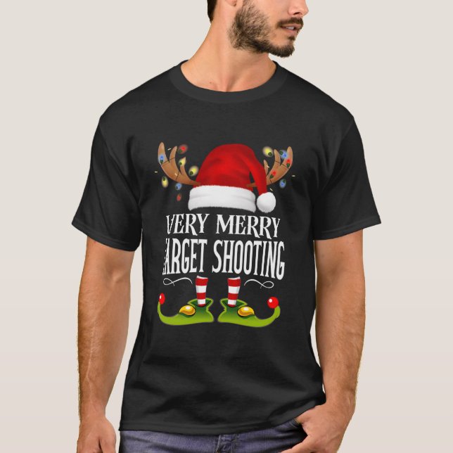 T-shirt Very Merry X-Mas Target Shooting (Devant)