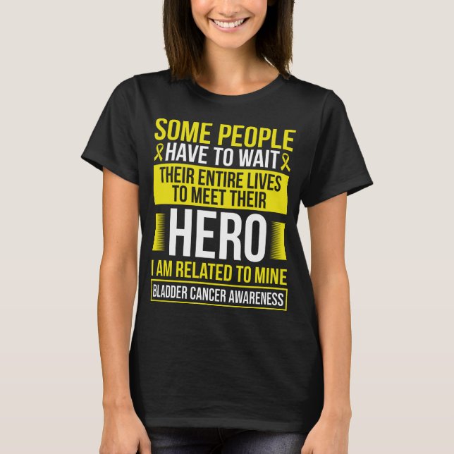 T-shirt Vessie Cancer Ruban Vessie Cancer Guerrier (Devant)
