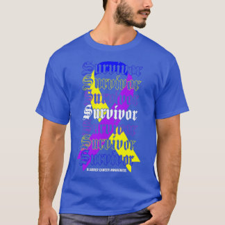 T-shirt Vessie Cancer Sensibilisation Survivante Tricolor