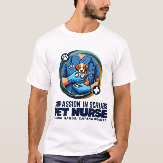 T-shirt Vet Nurse Compassion In Scrubs Puppy