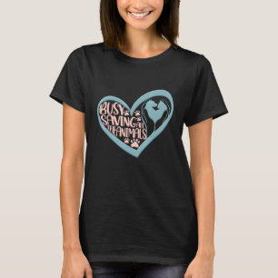 T-shirt Vet Tech Vétérinaire Busy Sauvons Tous Les Animaux