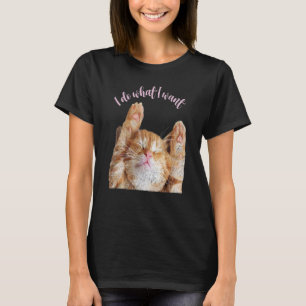 T-shirt Vêtement Chat Mignonne Je Fais Ce Que Je Veux Chat