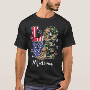 T-shirt Vêtement patriotique vétéran camouflage militaire 