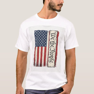T-shirt Vêtement vintage We the People Flag Patriotic Shir