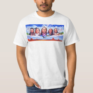 T-shirt Vêtements Amérindiens Peinture Mens Blanc