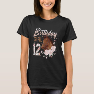 T-shirt Vêtements Amoureux de chevaux 12e anniversaire Fil