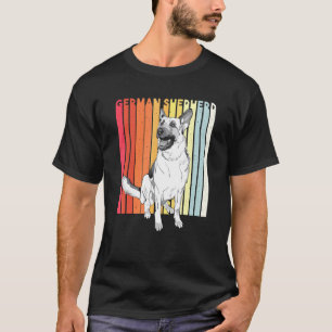 T-shirt Vêtements colorés rétro vintage berger allemand ho