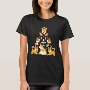 T-shirt Vêtements d'arbre de Noël Corgi Chien de vacances