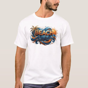 T-shirt Vêtements d'art portables de vie de PLAGE moderne