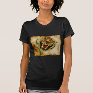 T-shirt Vêtements d'art pour amoureux de la faune du tigre