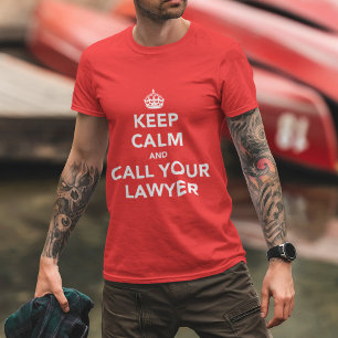 T-shirt Vêtements d'avocat   Humour juridique Keep Calm