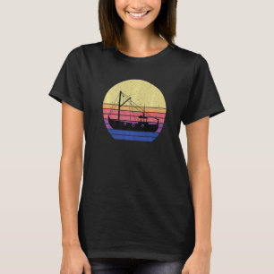 T-shirt Vêtements de chalutier de pêche rétro pêcheurs bat