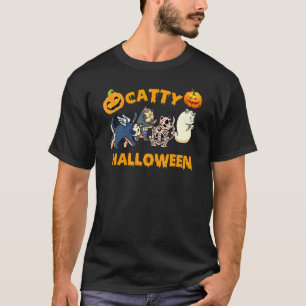 T-shirt Vêtements de chat fantôme d'Halloween de chat câli