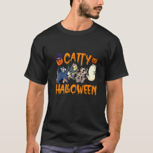 T-shirt Vêtements de chat Halloween félin Chat fantôme d'