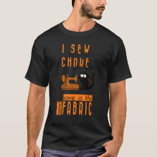 T-shirt Vêtements de chat noir tricotés Je couds pour ne p