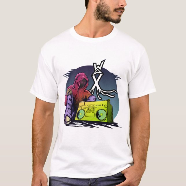 T-shirt Vêtements de cire vieux hip hop de l'école designe (Devant)
