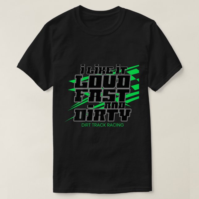 T-shirt Vêtements de course Dirt Modifié Sprint Voiture Di (Design devant)