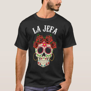 T-shirt Vêtements de crâne de sucre de La Jefa Mexicain Di