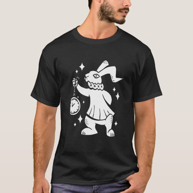 T-shirt Vêtements De Film Horreur Pour Hommes Rabbit Mal M (Devant)