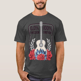 T-shirt Vêtements de guitare acoustique RoseMusique amusan