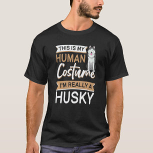 T-shirt Vêtements de Halloween pour chien Husky sibérien p
