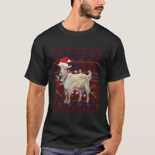 T-shirt Vêtements de Noël de chèvre laide doux chèvre louv