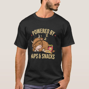 T-shirt Vêtements de nuit de vache des Highlands alimentés