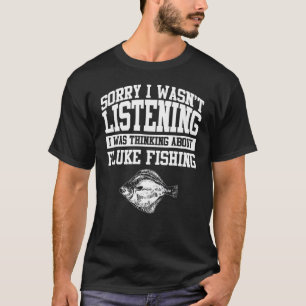 T-shirt Vêtements de pêche Fluke  Design mignon de pêcheur