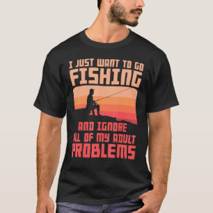 T-shirt Vêtements de pêche pour hommes La pêche résout mes
